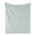 thumbnail image 1 of Shabby Flora Soft Flannel Fleece Blanket, Big Little Nested Symmetric Circles Dots Geometric Vintage Tile Pattern, Cozy Plush for Indoor and Outdoor Use, 50" x 60", Cream Pale Blue, by Ambesonne, 1 of 6