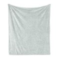 thumbnail image 1 of Shabby Flora Soft Flannel Fleece Blanket, Big Little Nested Symmetric Circles Dots Geometric Vintage Tile Pattern, Cozy Plush for Indoor and Outdoor Use, 50" x 70", Cream Pale Blue, by Ambesonne, 1 of 5