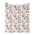 thumbnail image 1 of Shabby Flora Soft Flannel Fleece Blanket, Roses Shabby Form Design Vintage Teapots Flowers Leaves Cakes Lemon Art Print, Cozy Plush for Indoor and Outdoor Use, 50" x 70", Multicolor, by Ambesonne, 1 of 5