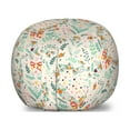 thumbnail image 1 of Shabby Flora Storage Toy Bag Chair, Vintage Country Style Ornaments with Heart Flowers Ribbon Illustration, Stuffed Animal Organizer Washable Bag, Large Size, Beige Mint, by Ambesonne, 1 of 3