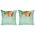 thumbnail image 1 of Ambesonne Shabby Flora Throw Pillow Cover 2 Pack, Gerbera Bunch Blue, 20", Multicolor, 1 of 2
