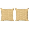 thumbnail image 1 of Ambesonne Shabby Flora Throw Pillow Cover 2 Pack, Romantic Rose Petal, 18", Pink and Yellow, 1 of 2