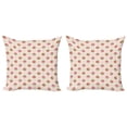 thumbnail image 1 of Ambesonne Shabby Flora Throw Pillow Cover 2 Pack, Rose Damask Old, 18", Multicolor, 1 of 2