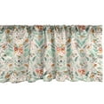 thumbnail image 1 of Shabby Flora Window Valance Pack of 2, Vintage Country Style Ornaments with Heart Flowers Ribbon Illustration, Rod Pocket Curtain Valances for Kitchen Bedroom, 54" X 12", Beige Mint, by Ambesonne, 1 of 3