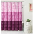 thumbnail image 1 of Shabby Ruffled Fabric Shower Curtain - Pink, 1 of 2