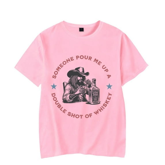 Shaboozey Merch Someone Pour Me Up A Double Shot Of Whiskey Song Lyric T-shirt t shirt Men Women Short Sleeve Tee Crewneck Streetwear