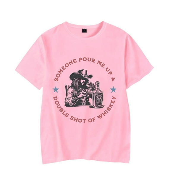Shaboozey Merch Someone Pour Me Up A Double Shot Of Whiskey Song Lyric T-shirt t shirt Men Women Short Sleeve Tee Crewneck Streetwear
