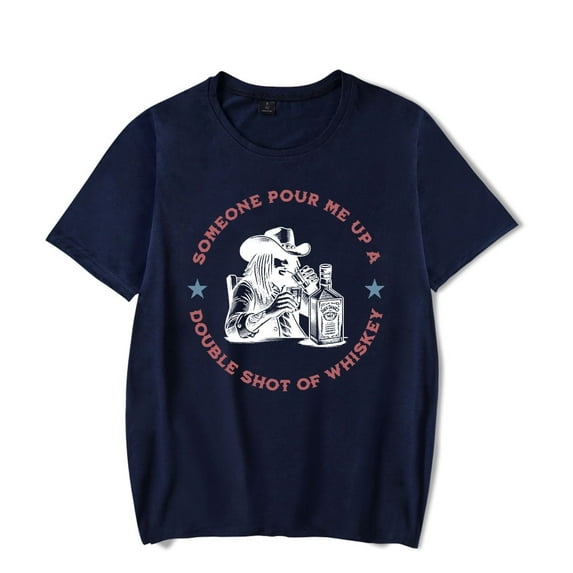 Shaboozey Merch Someone Pour Me Up A Double Shot Of Whiskey Song Lyric T-shirt t shirt Men Women Short Sleeve Tee Crewneck Streetwear