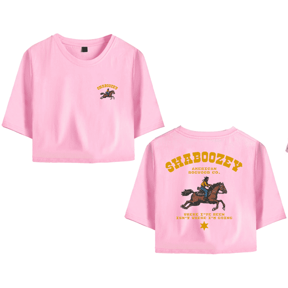 Shaboozey Merch Western Star Crop Top Midriff-Baring Tshirt Women Girl Short Sleeve