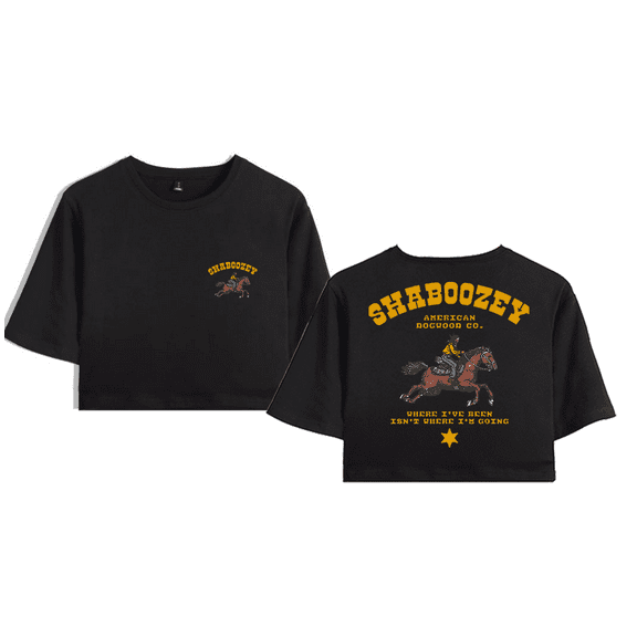 Shaboozey Merch Western Star Crop Top Midriff-Baring Tshirt Women Girl Short Sleeve