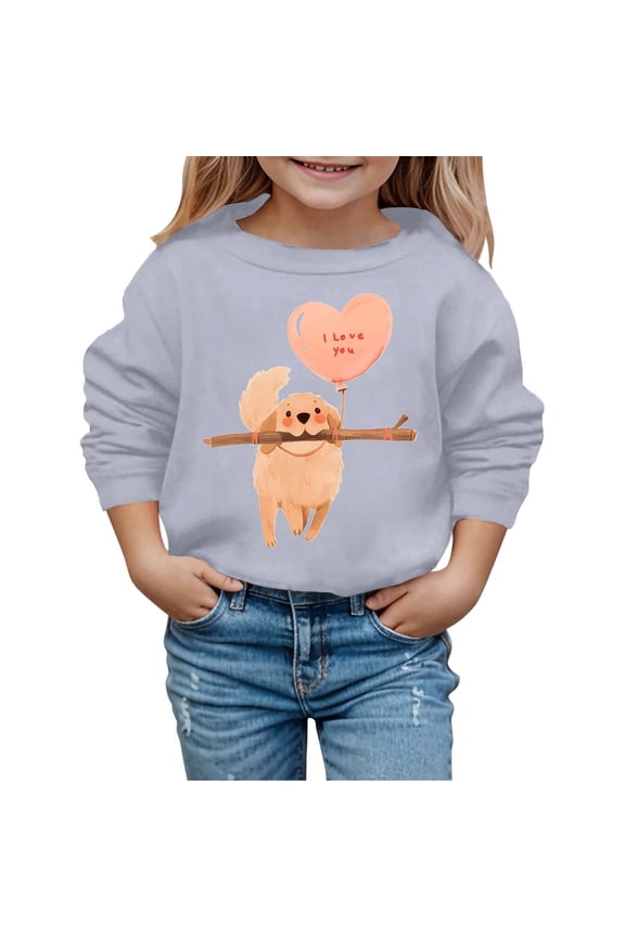 Autumn And Winter Valentine's Day Fashionable Puppy Print Children's Hooded Sweatshirt Get That Outta Here Hoodie Sweatshirt Jacket Toddler