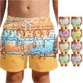 thumbnail image 1 of Shachafan Boys Beach Shorts With Gradient Ice Print For Summer Lightweight Swim Trunks For Kids Comfortable Fit Ideal For Sand And Surf Checke Shorts, 1 of 5
