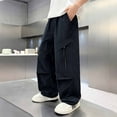 thumbnail image 1 of Shachafan Boys Casual Cargo Pants Loose Fit Long Trousers For Daily Wear Outdoor Play Sweatpants for Children Boys, 1 of 3