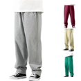 thumbnail image 1 of Shachafan Boys Casual Jogger Pants With Side And Pleats Comfortable Loose Fit Straight Leg Athletic Trousers For Summer Season Youth Wear Baby Winter Clothes Boy, 1 of 9