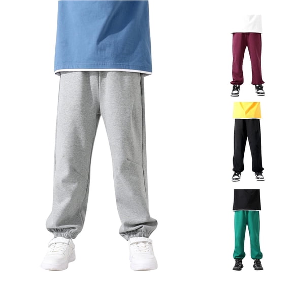 Shachafan Boys Casual Pants Comfortable Lightweight Loose Fit Sports Joggers For Kids Outdoor Play Everyday Wear Elastic Waist Trousers Purpose Sweatpants