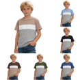 thumbnail image 1 of Shachafan Boys Color Short Sleeve Tee Casual Crew Neck Blend Graphic T Shirt For Kids Youth Children Comfortable Playwear Baby Girls Long Sleeve, 1 of 4