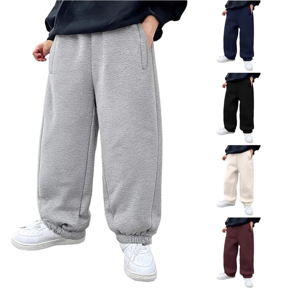 Shachafan Boys Jogger Pants Winter Thermal Sweatpants With Elastic Waistband For Casual Outdoor Sports Play Baby Girl Clothes 6 to 12 Months