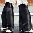 thumbnail image 1 of Shachafan Boys Loose Fit Straight Leg Denim Pants Autumn Long Trousers For Toddler Kids School Daily Wear Boys Patterned Pants, 1 of 5