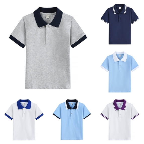 Shachafan Boys Short Sleeve T Shirt Solid Color Casual Top For Kids Youth School Comfortable Tee Boys Size 6 Thermal Shirts