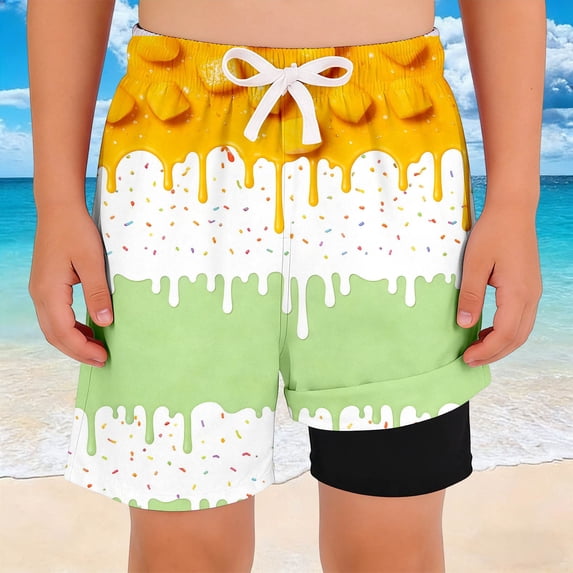 Shachafan Boys Summer Casual Shorts High Waist Comfortable Loose Fit Printed Elastic Waistband Playwear Shorts For Kids Toddler Baby Boy Short Set