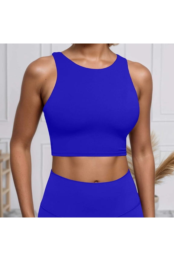 Built In Padded Top Racerback Vest Sports Bra Open Back Top Men