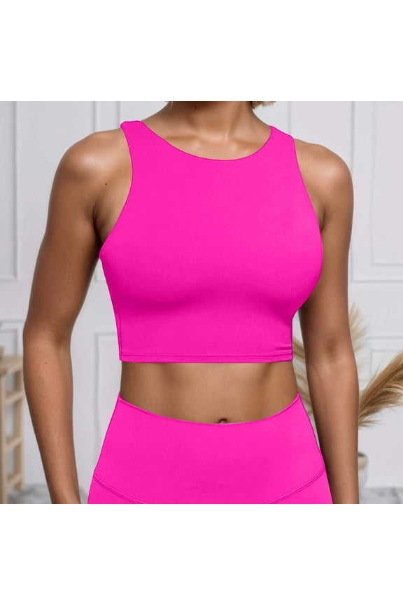 Built In Padded Top Racerback Vest Sports Bra Open Back Top Men