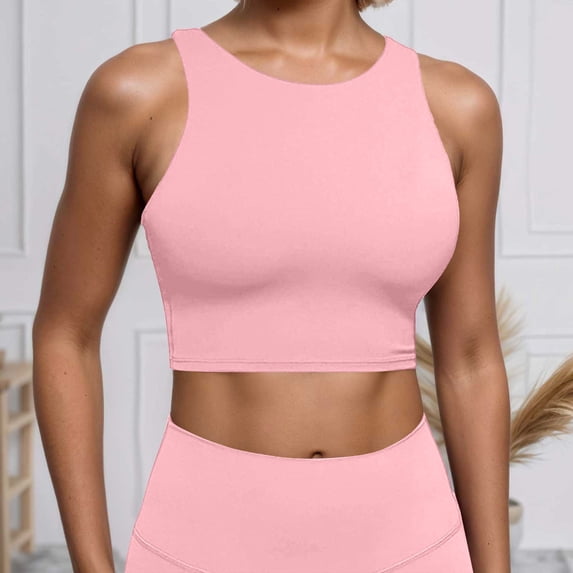Shachafan Built In Padded Top Racerback Vest Sports Bra Open Back Top Men