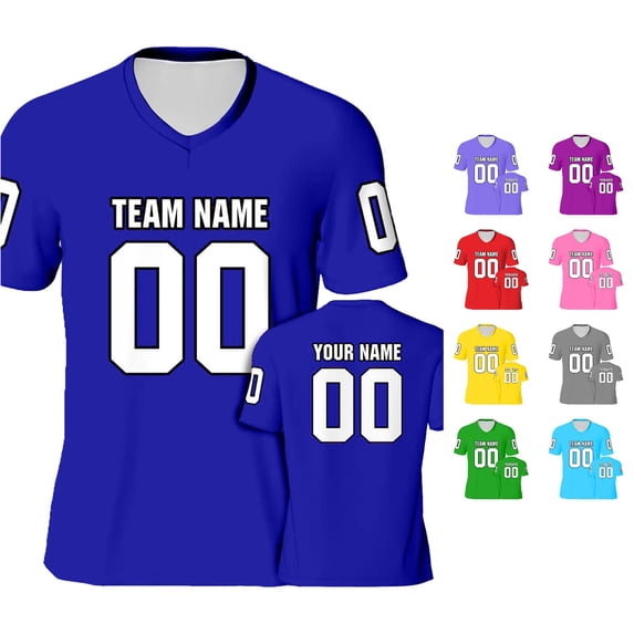 Shachafan Custom Football For Men Women TeamName Football Customized Sport Shirt Fans Casual Raglan Tee