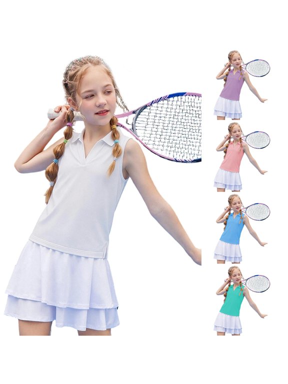Girls' Athletic Solid Color Top For Kids | Lightweight Breathable Performance Tee For Play And School Wear Girl Clothes 18 Months to 24 Months