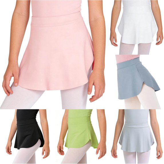 Shachafan Girls Dance Skirt Ballet Practice Wrap Side Slit Elastic Waist Shaping Tutu For Performance And Class Sleeveless Floral Dress
