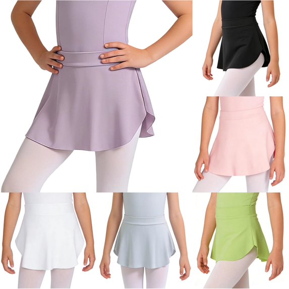 Shachafan Girls Dance Skirt Ballet Practice Wrap Side Slit Elastic Waist Shaping Tutu For Performance And Class Sleeveless Floral Dress
