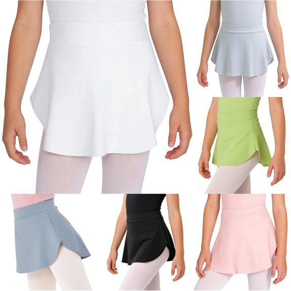 Shachafan Girls Dance Skirt Ballet Practice Wrap Side Slit Elastic Waist Shaping Tutu For Performance And Class Sleeveless Floral Dress