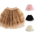 thumbnail image 1 of Shachafan Girls Layered Skirt With Flowy And Elastic Waistband For Casual Play And Party Wear Dress up Stuff, 1 of 9