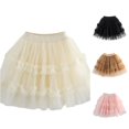 thumbnail image 1 of Shachafan Girls Layered Skirt With Flowy And Elastic Waistband For Casual Play And Party Wear Dress up Stuff, 1 of 9