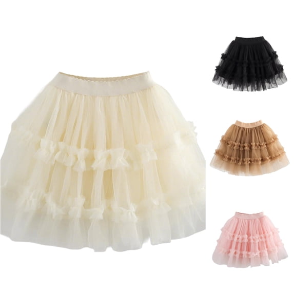 Shachafan Girls Layered Skirt With Flowy And Elastic Waistband For Casual Play And Party Wear Dress up Stuff