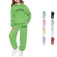 thumbnail image 1 of Shachafan Girls' Long Sleeve Hoodie And Sweatshirt With Letter Print For Casual Wear And Outdoor Activities Young Girls Outfits, 1 of 4