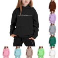 thumbnail image 1 of Shachafan Girls Outfits Hoodies Letter Print Sweatshirt Stylish And Comfortable Everyday Wear Baby Set Girl, 1 of 4
