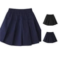 thumbnail image 1 of Shachafan Girls Pleated Skirt Elastic Waist School A Line Skirt For Toddler Kids Children Fall Casual Outfits Long Sleeve Rompers for Girls, 1 of 4