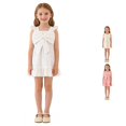 thumbnail image 1 of Shachafan Girls Sleeveless Flutter Dress With Bowknot Backless Summer Casual Party Wear Toddler Baby Floral Print Outfit Girls Holiday Outfits, 1 of 9