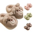 thumbnail image 1 of Shachafan Girls Slippers Winter Warm Fuzzy Shoes Indoor Cute Bear Design Comfortable Kids Home Footwear For Toddlers And Children Girls Slippers Size 12, 1 of 8