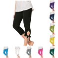 thumbnail image 1 of Shachafan Girls Stretchy Capri Leggings For Summer Comfortable Solid Color Casual Yoga Beach Workout Play Pants Star Leggings Kids, 1 of 4