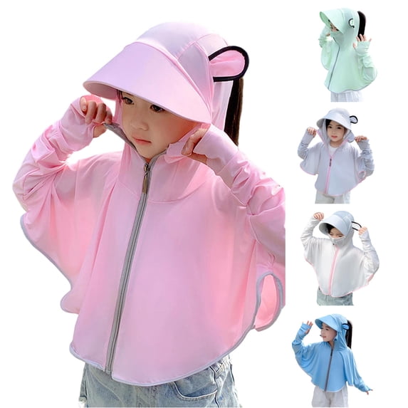 Shachafan Girls Sun Shirt Summer Lightweight Breathable Blocking Loose Jacket For Outdoor Play Sports Shirts for Girls