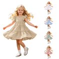 thumbnail image 1 of Shachafan Girls Tiered Party Dress With Ruffle Sleeves And Pleated Design For Summer Occasions Girl Dresses 5, 1 of 6