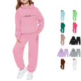 thumbnail image 1 of Shachafan Girls Tracksuit Winter Warm Pullover Hoodie With Pants Kids Casual Outfit Cute Printed Jogger Two Piece Set Fashion Outfits, 1 of 4
