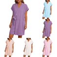 thumbnail image 1 of Shachafan Home Robe: Soft Absorbent Cozy Bathrobe For After Shower Or Thickened Comfort Soft Wear Anytime Sleepwear Ladies plus Size Robes with Pockets, 1 of 4