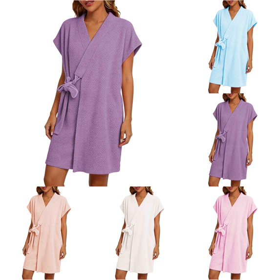 Shachafan Home Robe: Soft Absorbent Cozy Bathrobe For After Shower Or Thickened Comfort Soft Wear Anytime Sleepwear Ladies plus Size Robes with Pockets