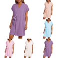 thumbnail image 1 of Shachafan Home Robe: Soft Absorbent Cozy Bathrobe For After Shower Or Thickened Comfort Soft Wear Anytime Sleepwear Ladies plus Size Robes with Pockets, 1 of 4