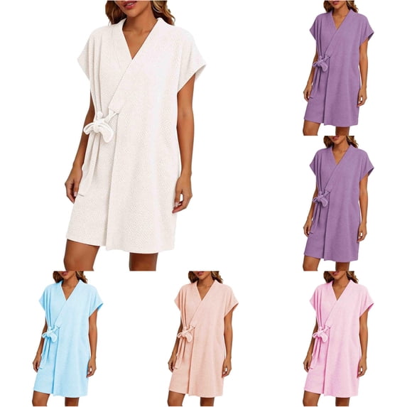 Shachafan Home Robe: Soft Absorbent Cozy Bathrobe For After Shower Or Thickened Comfort Soft Wear Anytime Sleepwear Ladies plus Size Robes with Pockets