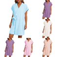 thumbnail image 1 of Shachafan Home Robe: Soft Absorbent Cozy Bathrobe For After Shower Or Thickened Comfort Soft Wear Anytime Sleepwear Ladies plus Size Robes with Pockets, 1 of 4