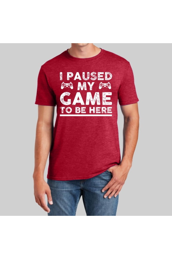 I Paused My Game To Be Here Funny T Shirt For Men Video Humor Joke For Teenage Boys T Shirt Blank T Shirt
